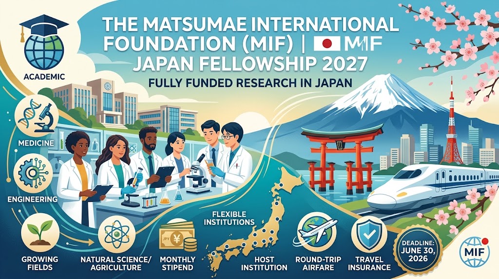 Matsumae International Foundation (MIF) Japan Fellowship 2027: A Fully Funded Opportunity for Global Researchers