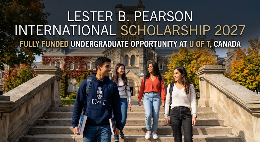 Lester B. Pearson International Scholarship 2027 at the University of Toronto – Fully Funded Education in Canada
